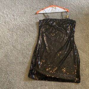 Black sequins dress